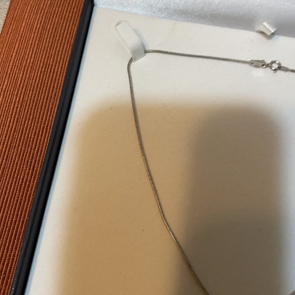 Sterling Silver with blue sapphire heart pendant. - Picture 4 of 6